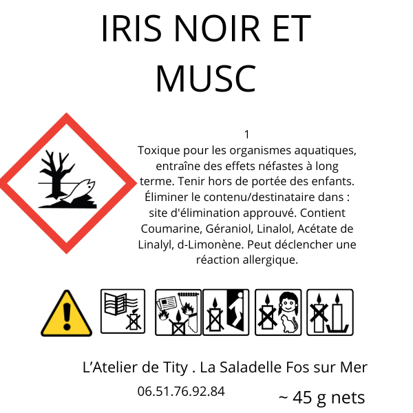 fondants iris noir et musc